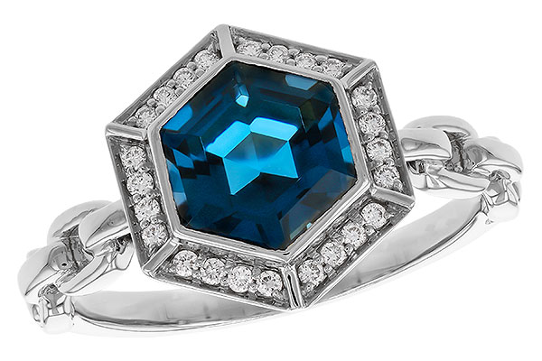 B329-78495: LDS RG 2.03 LONDON BLUE TOPAZ 2.14 TGW (7.5MM LBT)