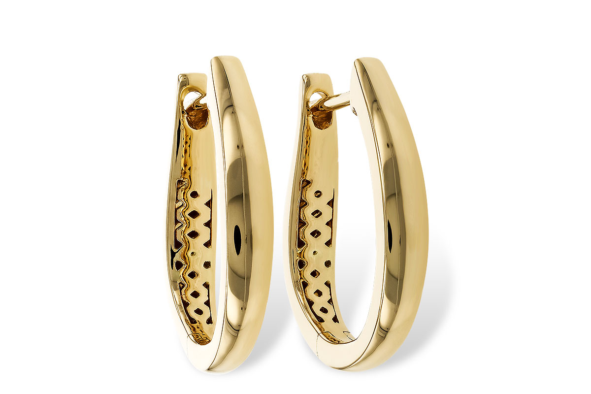 B329-78531: GOLD EARRINGS (17MM)