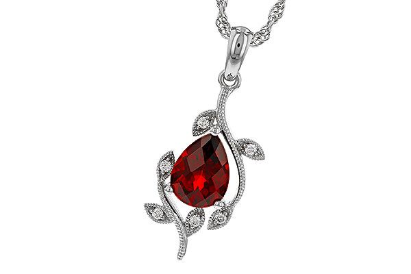 B329-79386: NECKLACE 1.34 GARNET 1.39 TGW (8X6MM GAR)