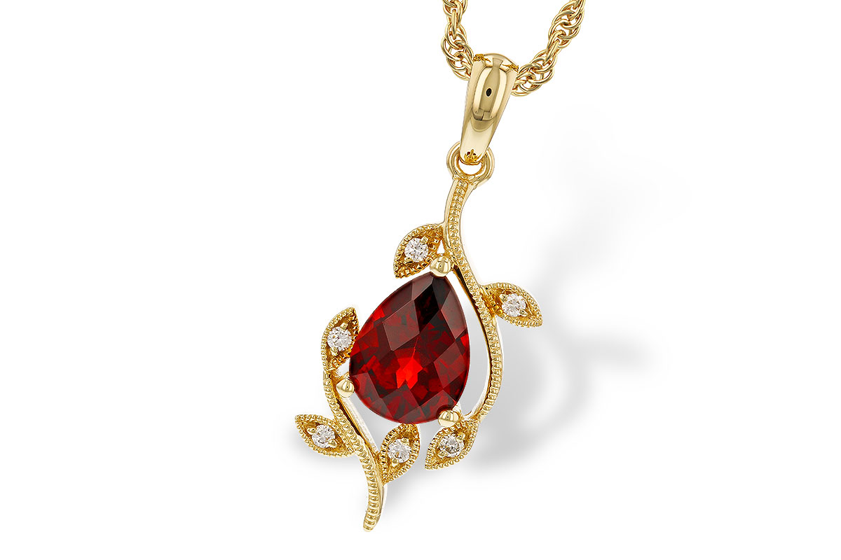 B329-79386: NECKLACE 1.34 GARNET 1.39 TGW (8X6MM GAR)