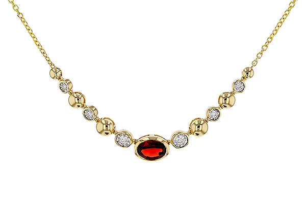 B329-80304: NECKLACE .88 GARNET 1.00 TGW (17")