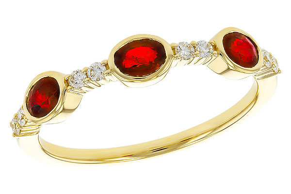 B329-81186: LDS WED RG .66 TW RUBY .78 TGW