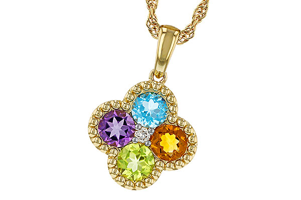 B329-81231: NECKLACE 1.26 SEMI-PREC (AMY,BT,CIT,PER) 1.29 TGW