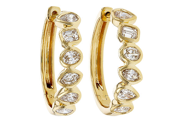 B330-63913: EARRINGS 1.10 TW FANCY CUT DIAS