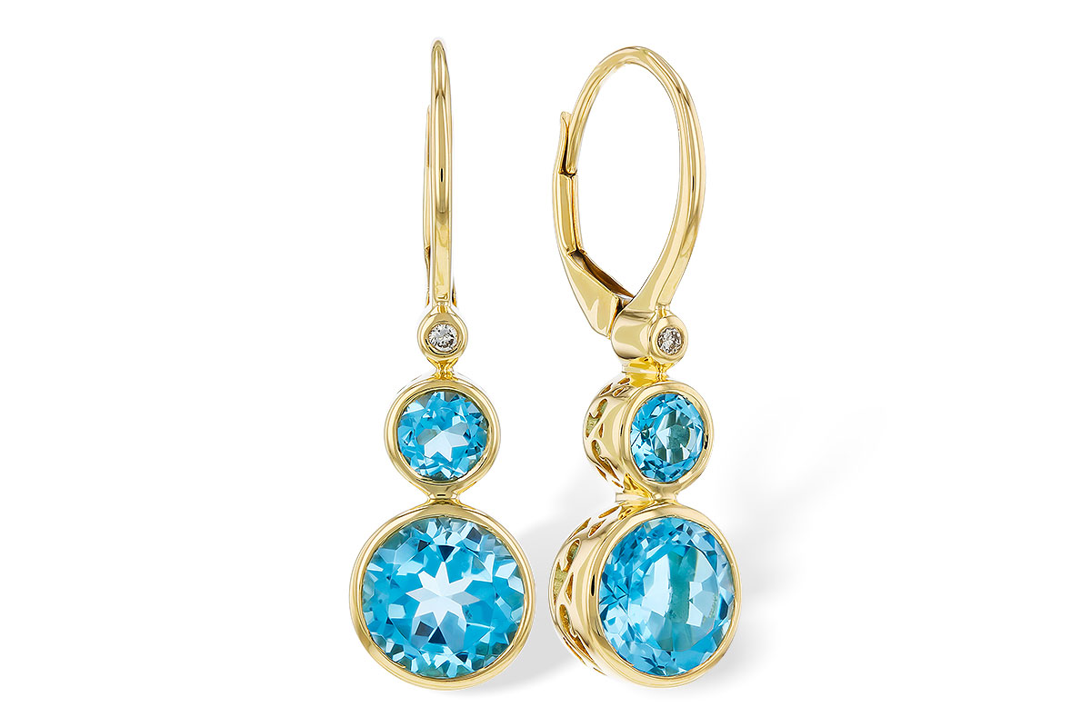 B330-63940: EARR 3.25 TW BLUE TOPAZ 3.27 TGW (4MM/7MM BT)