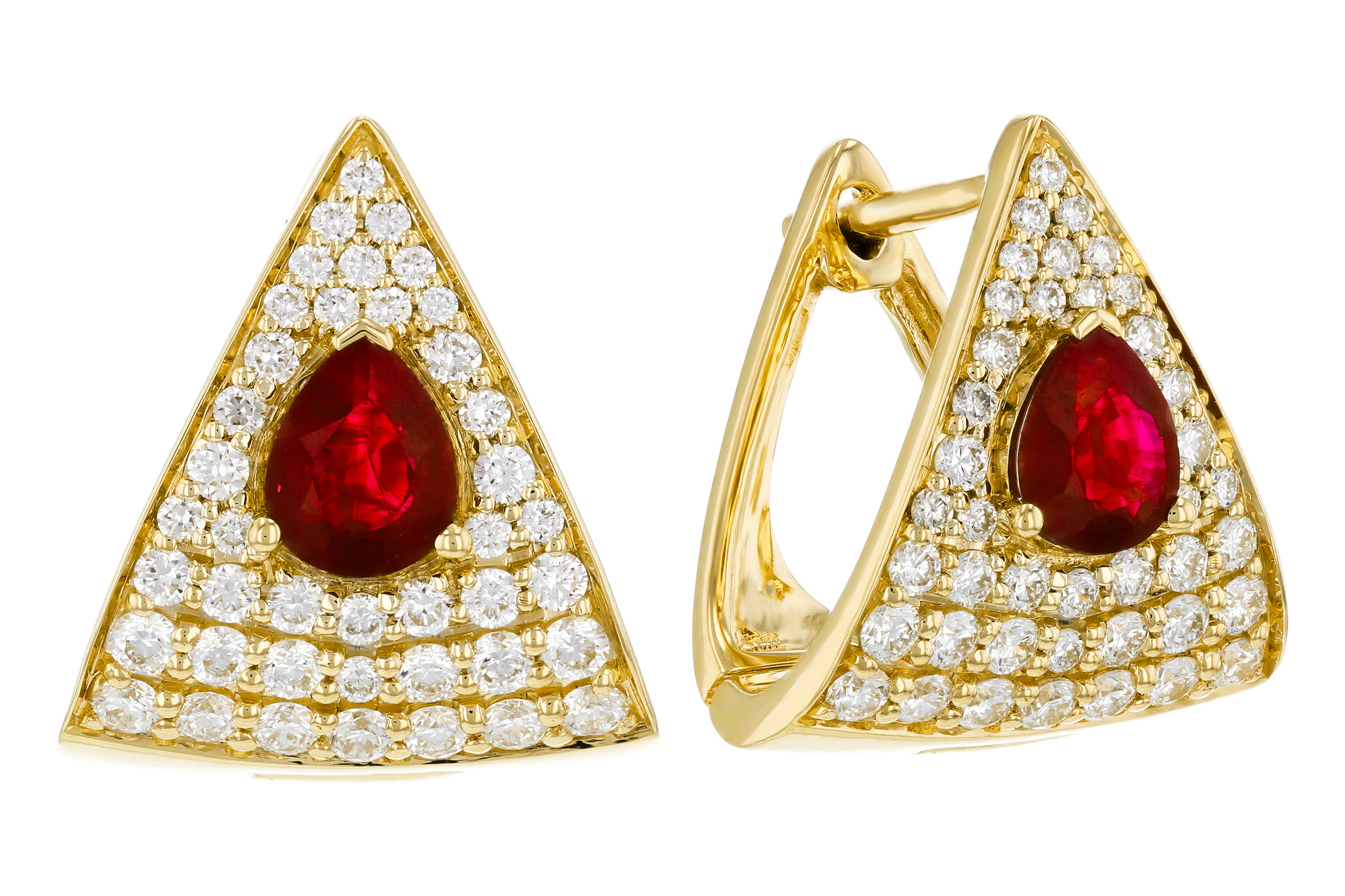 B330-65795: EARRINGS .63 TW RUBY 1.18 TGW (5x4MM RU)