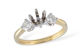C060-66658: LDS SEMI DIA RING .40 TW