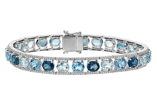 C244-29377: BRACELET 16.54 BLUE TOPAZ 17.78 TGW