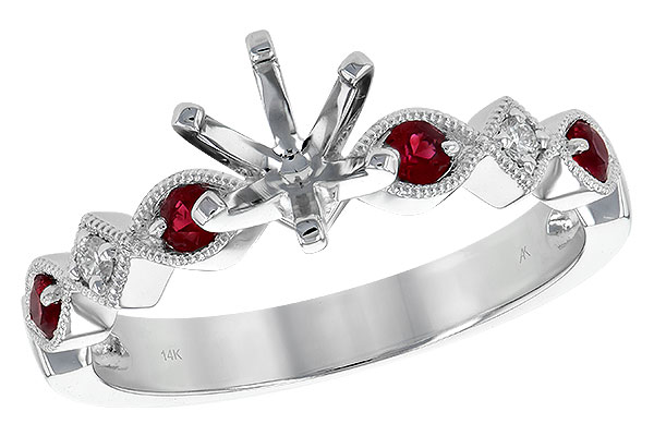 C245-18495: LDS SEMI DIA RG .20 RUBY .24 TGW
