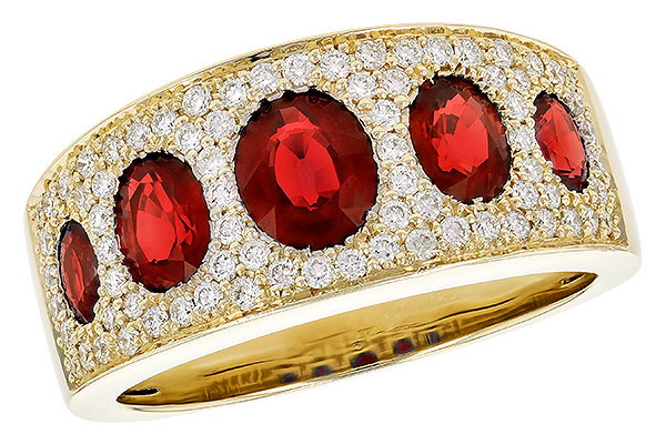 C327-94840: LDS WED RG 1.60 TW RUBY 2.00 TGW
