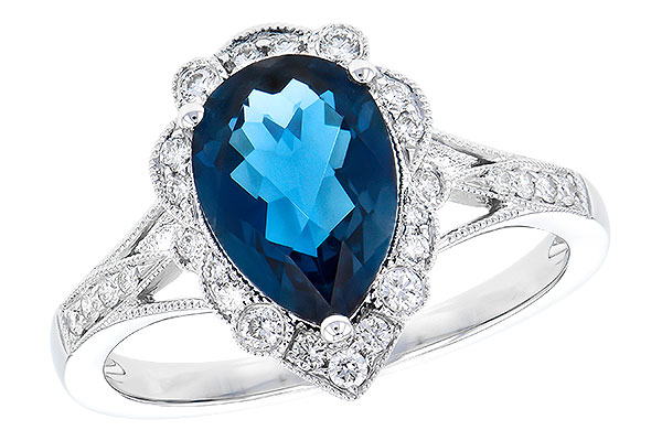 C327-97622: LDS RG 2.25 LONDON BLUE TOPAZ 2.47 TGW