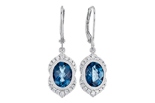 C327-99431: EARR 2.45 LONDON BLUE TOPAZ 2.64 TGW