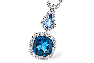 C328-85740: NECK 2.24 TW LONDON BLUE TOPAZ 2.40 TGW