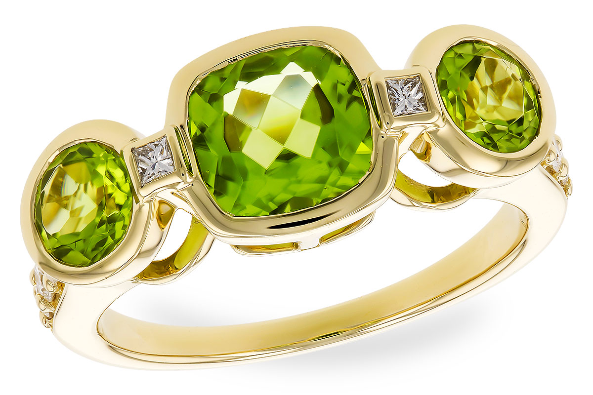 C328-87558: LDS RG 2.55 TW PERIDOT 2.80 TGW (7MM CUSHION)