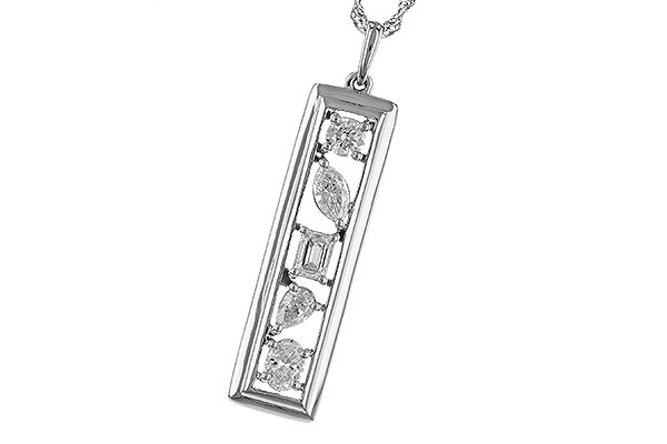 C328-90295: NECKLACE .85 TW FANCY CUT DIAMONDS