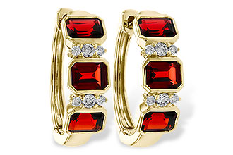 C329-74877: EARRING 1.50 TW GARNET 1.61 TGW