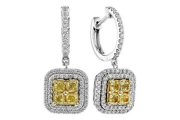 C329-75777: EARR 1.04 FANCY YELLOW DIAMONDS 1.62 TW