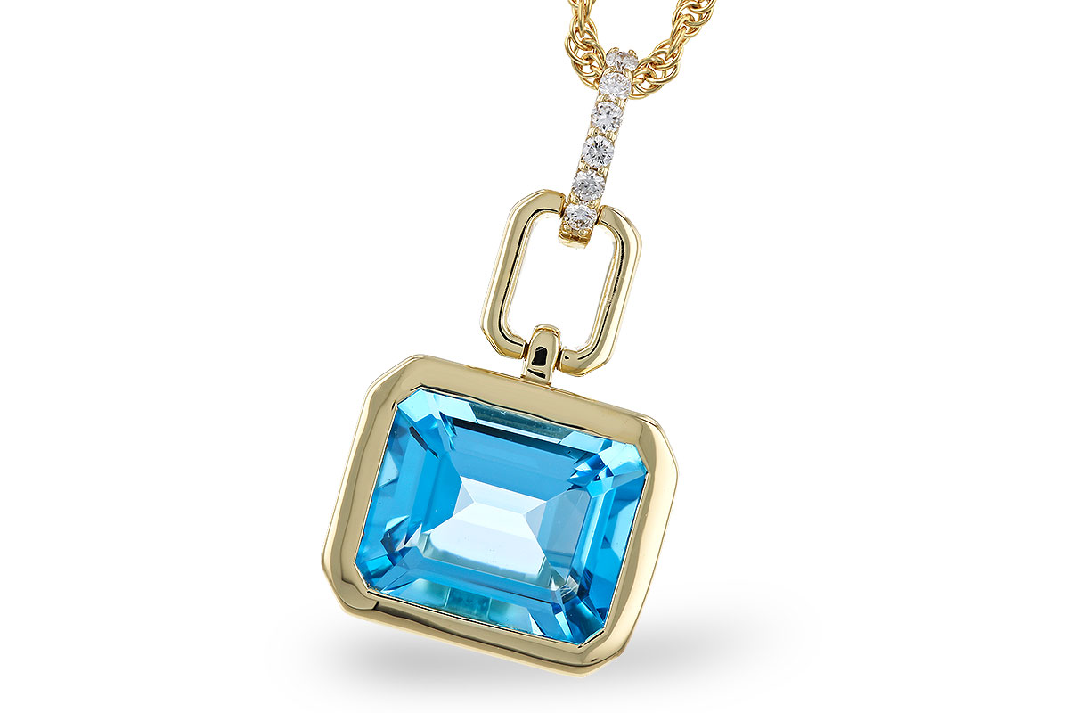 C329-76722: NECKLACE 3.26 BLUE TOPAZ 3.30 TGW (10x8MM BT)
