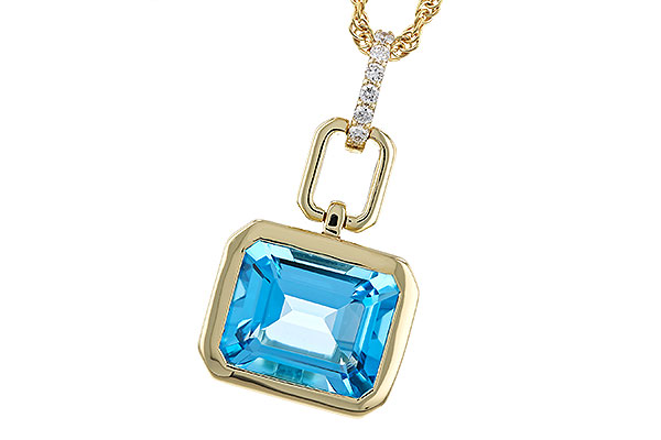 C329-76722: NECKLACE 3.26 BLUE TOPAZ 3.30 TGW (10x8MM BT)