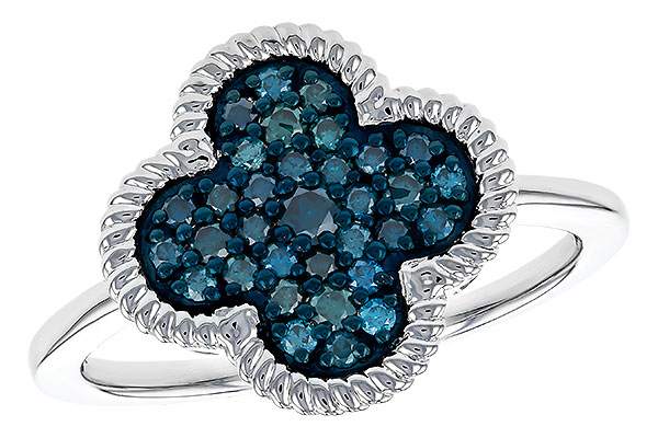 C329-77622: LDS DIA RG .33 TW BLUE DIAMONDS