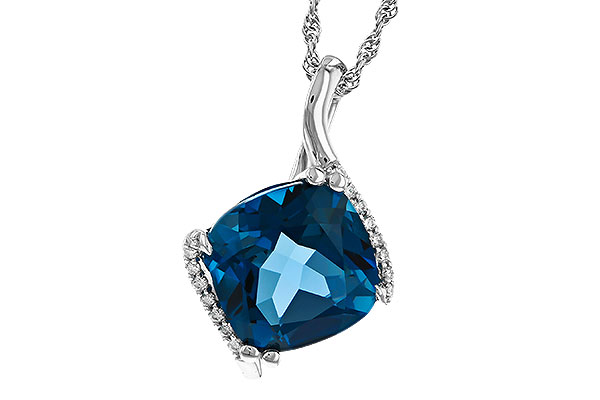 C329-79422: NECK 4.42 LONDON BLUE TOPAZ 4.50 TGW (10MM LBT)