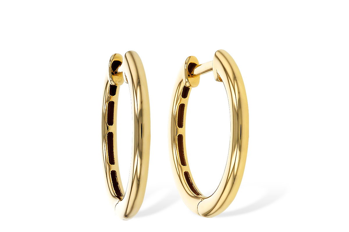 C329-80286: GOLD EARRINGS (16MM)