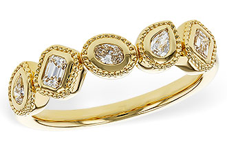 C329-80349: LDS DIA WED RG .34 TW FANCY CUT DIAS