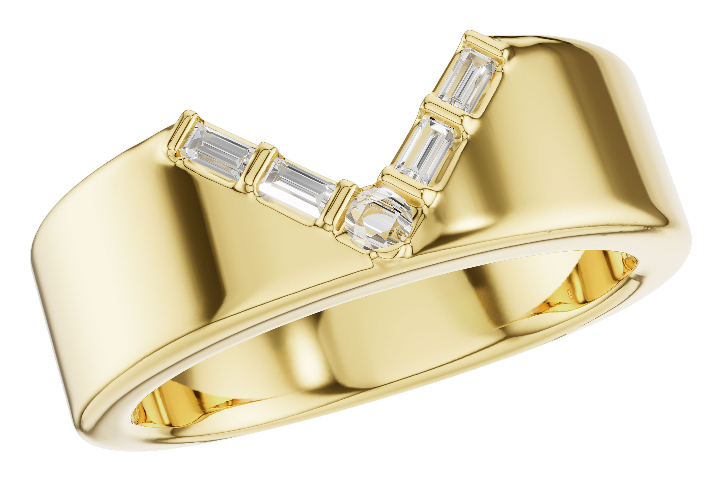 C330-64849: LDS DIA WED RG .07 BAGUETTE .11 TW