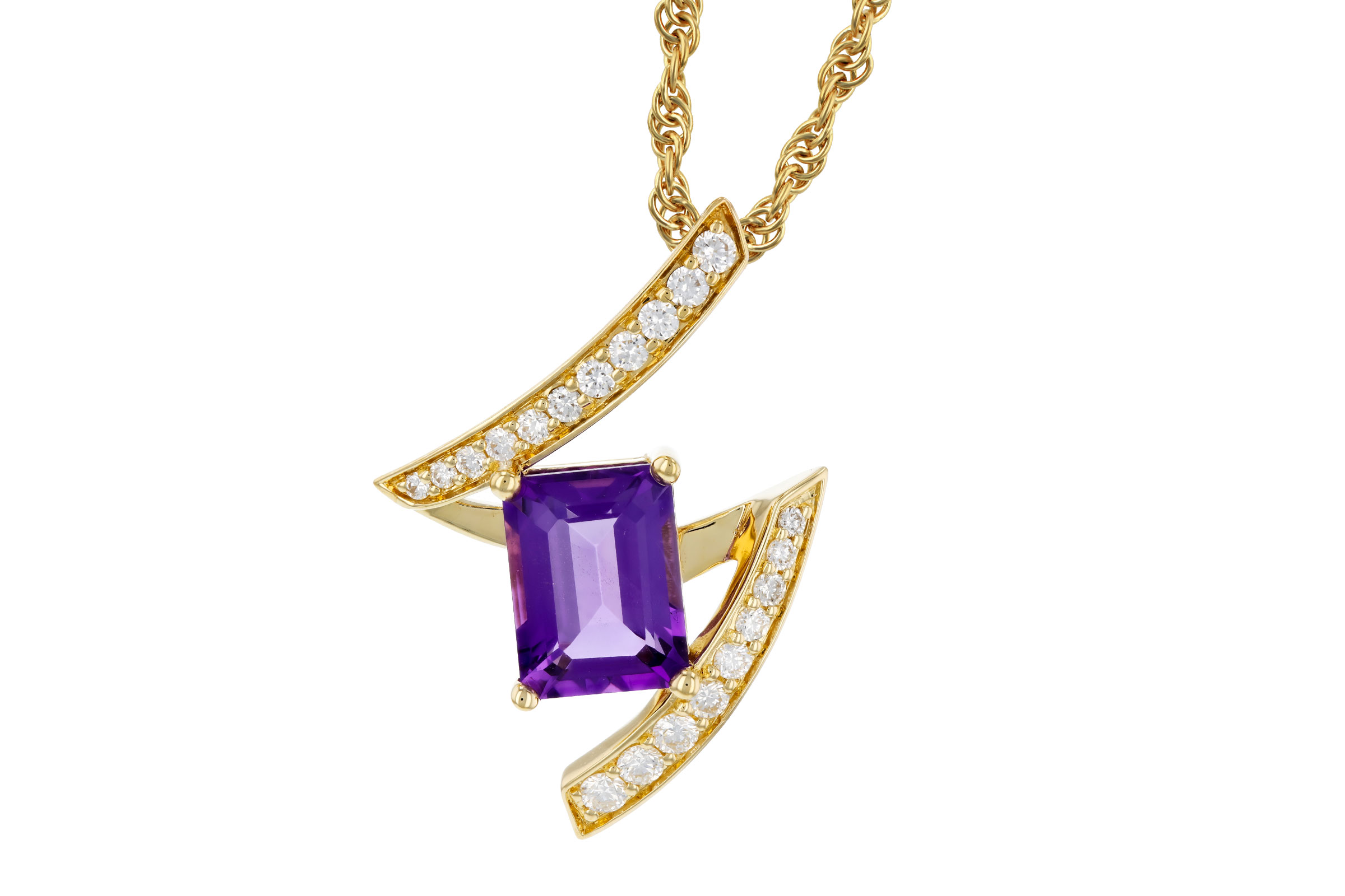 C330-66695: NECKLACE 1.36 AMETHYST 1.56 TGW (8x6MM AMY)