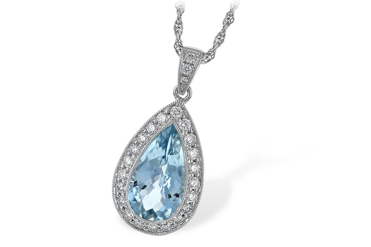 D060-72167: NECKLACE 2.20 AQUA 2.55 TGW