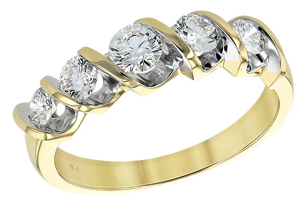 D147-97549: LDS DIA WED RING .75 TW
