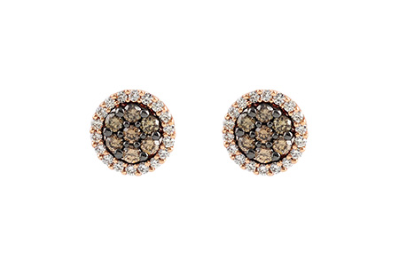 D241-62104: EARR .39 BROWN DIA .64 TW