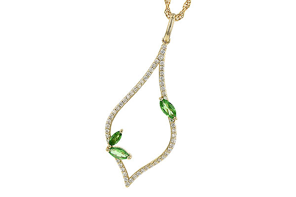 D245-24895: NECK .35 GREEN GARNET .55 TGW