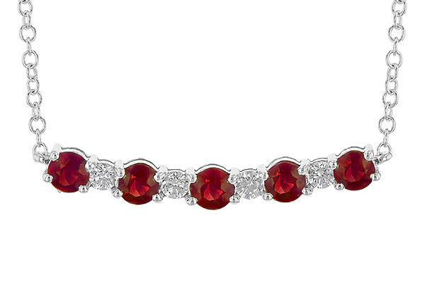 D245-26640: NECK .58 TW RUBY .70 TGW