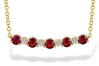 D245-26640: NECK .58 TW RUBY .70 TGW