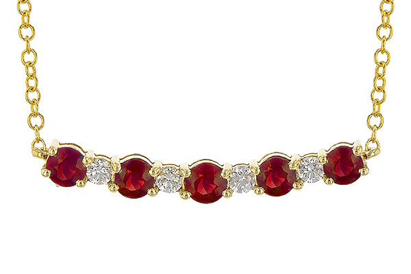 D245-26640: NECK .58 TW RUBY .70 TGW