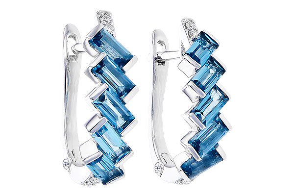 D327-98513: EARR 1.45 LONDON BLUE TOPAZ 1.50 TGW