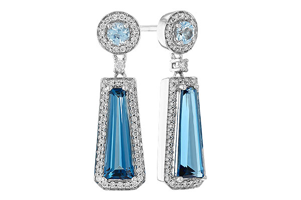 D328-85786: EARR 2.28 TW BLUE TOPAZ 2.54 TGW