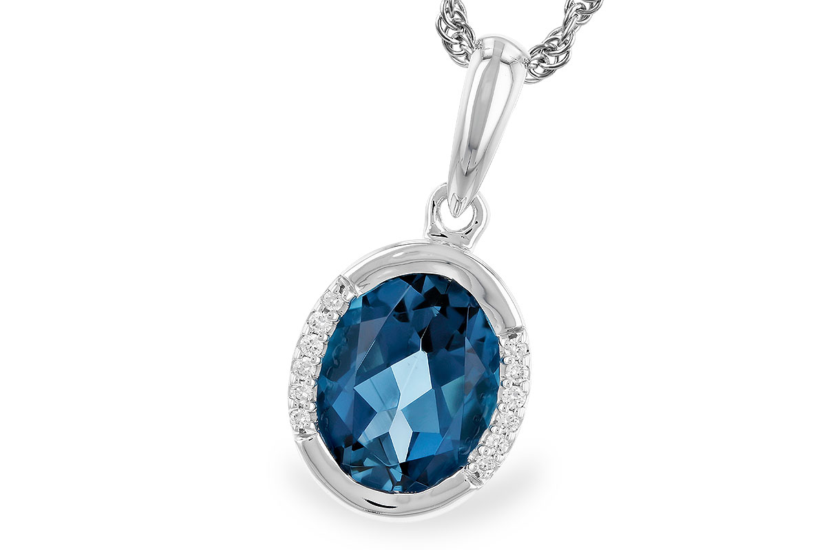 D328-85795: NECK 1.90 TW LONDON BLUE TOPAZ 1.93 TGW (9x7 LBT)