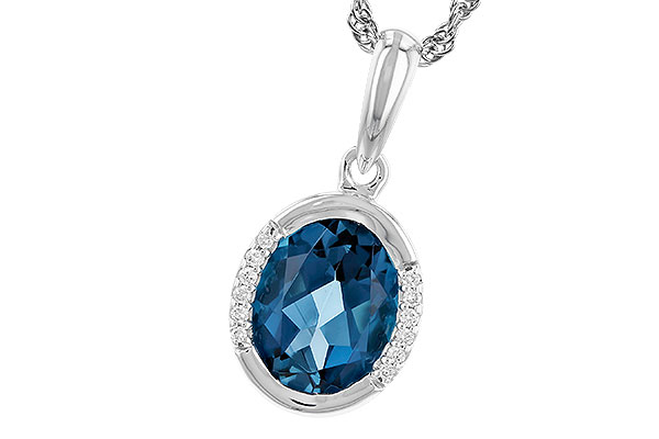 D328-85795: NECK 1.90 TW LONDON BLUE TOPAZ 1.93 TGW (9x7 LBT)