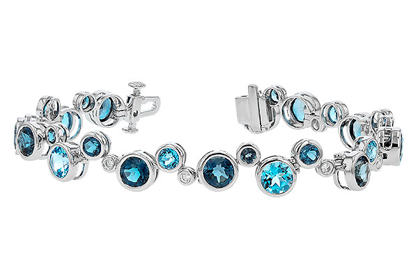 D328-86649: BRACELET 15.65 TW BLUE TOPAZ 15.95 TGW