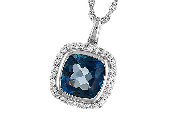 D328-88486: NECK 3.85 LONDON BLUE TOPAZ 4.15 TGW (9MM LBT)