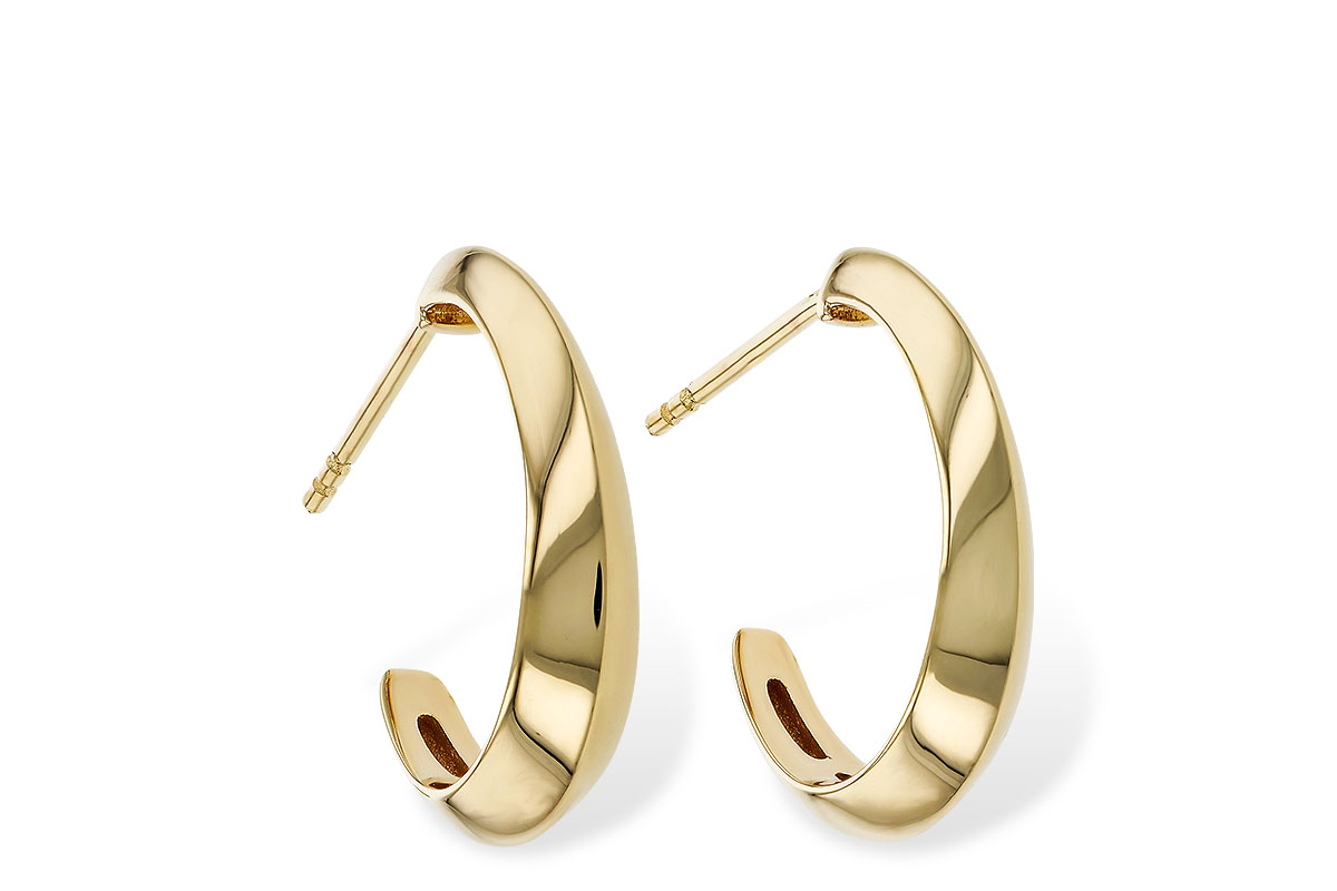 D329-74858: GOLD EARRINGS (19MM)