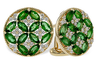 D329-75740: EARRINGS 1.66 TW EMERALD 1.96 TGW