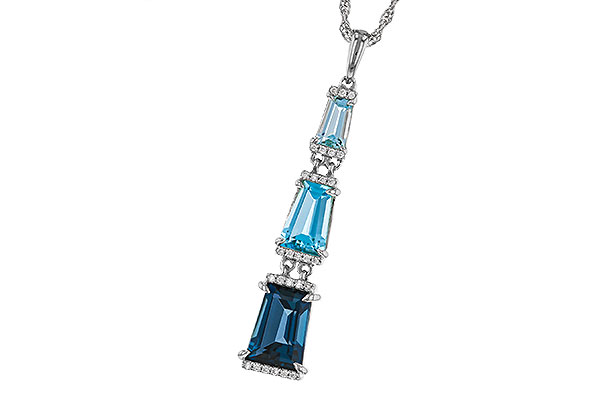 D329-76667: NECKLACE 2.60 TW BLUE TOPAZ 2.65 TGW