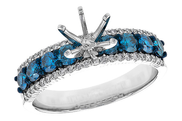 D329-77604: LDS SEMI DIA RG .72 BLUE DIAS .92 TW