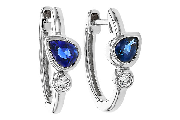 D329-77631: EARRINGS .51 SAPPHIRE .57 TGW