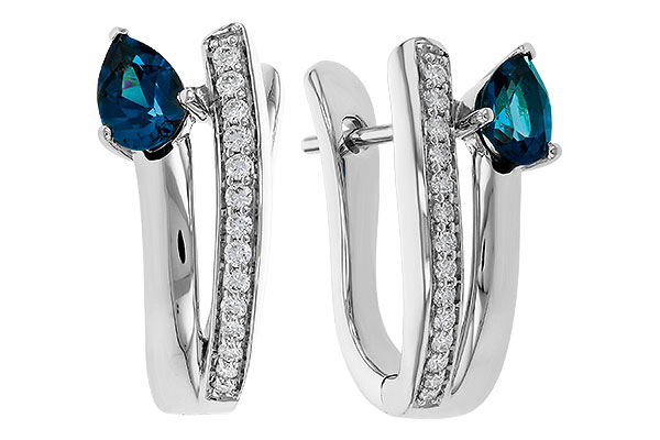 D329-79431: EARR .88 LONDON BLUE TOPAZ 1.08 TGW (6x4MM LBT)
