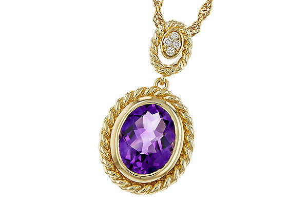 D329-81213: NECKLACE 1.38 AMETHYST 1.40 TGW (9x7MM AMY)