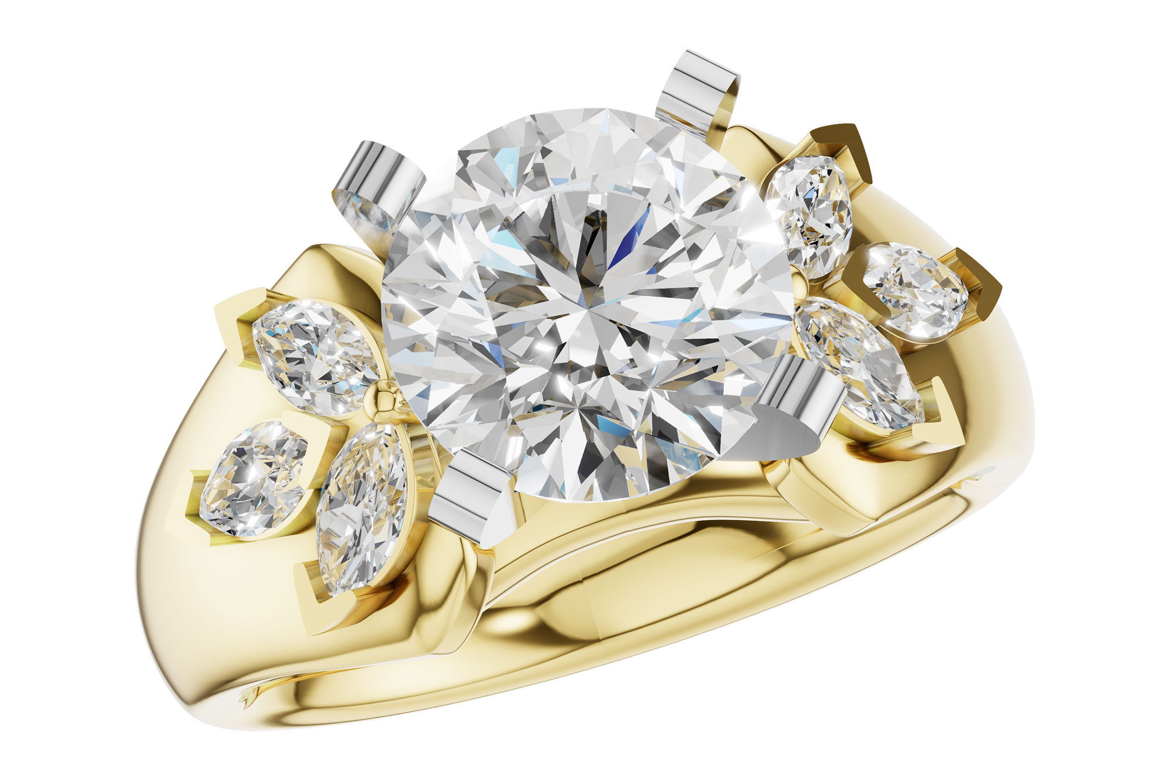 D330-64840: LDS SEMI DIA RG .38 TW MARQUISE DIAS